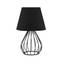 Lampe de table design filaire Amilda H36cm Métal et Tissu Noir