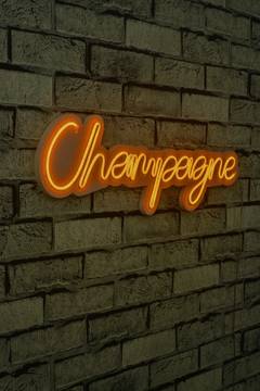 LED decoratie licht Champagne Lucendi 60 x 19 cm Flexibele kunststof neon PVC Geel