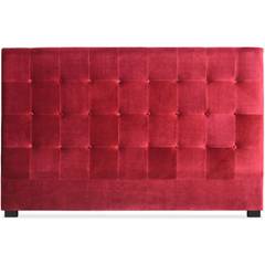 Tête de lit capitonnée pour lit au sommier de taille standard 180cm Luxor velours rouge
