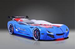 Lit d'enfant voiture de course Aventador 90x190cm Bleu et LED