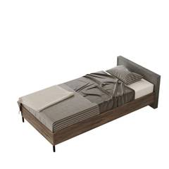 Scorch letto singolo 200cm legno naturale e grigio