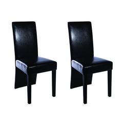 Lot de 2 chaises Avena Simili Noir