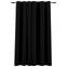 Lot de 2 rideaux Blackout + Œillets 290x245cm Tissu Noir