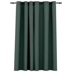 Lot de 2 rideaux Blackout + Œillets 290x245cm Tissu Vert