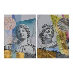 Lot de 2 toiles Duo 50x70cm Multicolore Sculpture Apollon