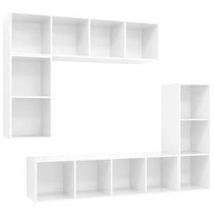 Lote de estanterías cúbicas modulares Dadou 1x2, 1x3 y 2x4 Blanco brillo
