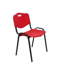 Lot de 2 chaises de conférence empilables Robledo Rouge