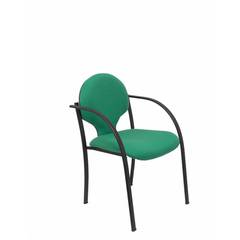 Lot de 2 chaises de conférence empilables Salim Tissu Vert