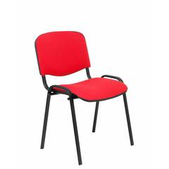 Lot de 2 chaises de conférence empilables Suzette Tissu Rouge
