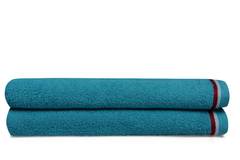 Lot de 2 serviettes de bain Anchora 70x140cm Coton Coton Turquoise