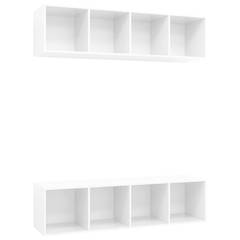 Lote de 2 x 4 estanterías modulares Dadou Blanco brillo