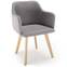 Chaise style scandinave Candy Tissu Gris