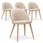 Set di 4 sedie scandinave Maury colore beige