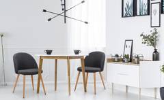 Set van 2 donkergrijze Maury Scandinavische stoelen
