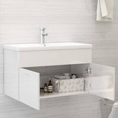 Mueble de baño Osiris A80xP38cm Blanco Brillo
