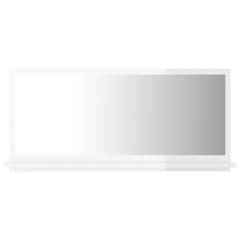 Espejo de baño con estante Ecaillon 80x37cm Madera Blanco brillo