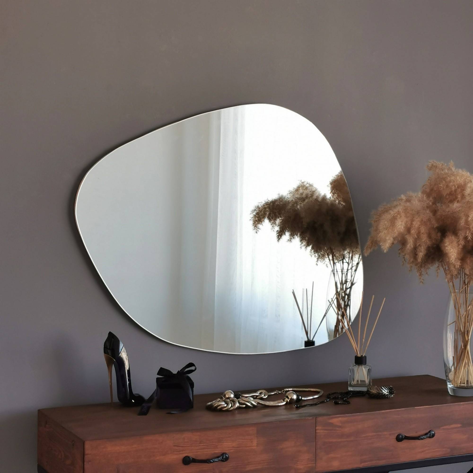 Miroir décoratif Nibula 75x58cm Verre
