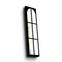 Miroir décoratif Riflesso 108x28cm Pin massif Motif Fenêtre Noir