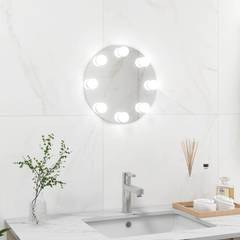 Espejo de baño redondo Maddie D30cm Cristal y 8 LED