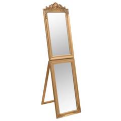 Miroir sur pied Brando L40xH160cm Bois massif Or