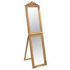 Miroir sur pied Brando L45xH180cm Bois massif Or