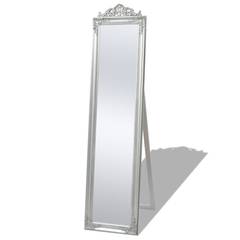 Spiegel op barokstatief Windiane 40x160cm Zilver