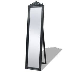 Miroir sur pied style baroque Windiane 40x160cm Noir
