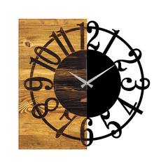 Reloj de pared Continuum Chic Madera negra y nogal