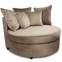 Fauteuil XXL Musso Velours Taupe