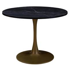Table ronde Necy Bronze et Effet Marbre Noir