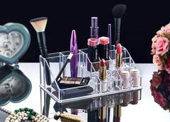 Organisateur de maquillage avec 19 compartiments Iris Acrylique Transparent