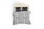 Parures lit simple 3 pièces Noctis 100% Coton Motif logo Beverly Hills Noir et Blanc