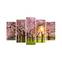 Pentaptyque Atos L110xH60cm Motif Allées de cerisiers Atos Bois Multicolore