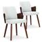 Set van 2 Scandinavische Phibie stoelen in hazelnoot en wit hout