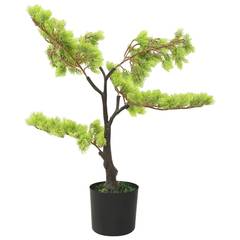Plante artificielle bonsaï de Cyprès 60cm Vert et Marron
