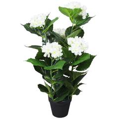 Plante artificielle Hortensia 60cm Blanc
