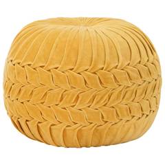 Pouf Cheby Velours Moutarde