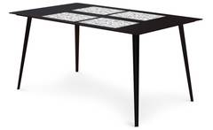 Table magnétique rectangulaire 150x90cm Bipolart Métal Noir avec 4 Sets de table Dessin