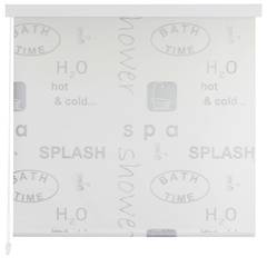 Rideau salle de bain Piloui 100x240cm Blanc Motif imprimé