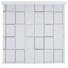 Rideau salle de bain Piloui 80x240cm Blanc Motif carré