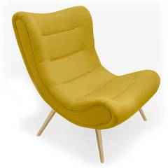 Scandinavische fauteuil Romilly Yellow Fabric