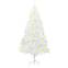 Albero di Natale artificiale Auris bianco H150cm con LED bianco caldo