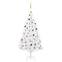 Künstlicher Weihnachtsbaum Weiß Auris H210cm mit LEDs und Kugeln Gold