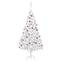 Künstlicher Weihnachtsbaum Weiß Auris H210cm mit LEDs und Kugeln Roségold