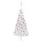Künstlicher Weihnachtsbaum Weiß Auris H300cm mit LEDs und Kugeln Roségold