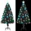 Künstliche Weihnachtsbaum Fiona H120cm Dunkelgrün und Fiberoptik mit Tannenzapfen Mehrfarbig