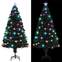 Künstliche Weihnachtsbaum Fiona H150cm Dunkelgrün und Fiberoptik mit Tannenzapfen Mehrfarbig