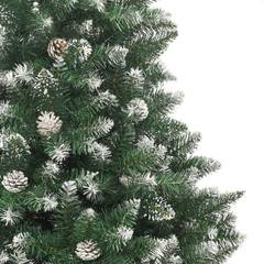 Sapin de Noël artificiel Lucia H150cm Vert blanchi et pommes de pin