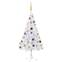 Künstlicher Weihnachtsbaum Madona H120cm Weiß LED und Kugeln Gold