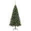 Künstlicher Weihnachtsbaum Serge H210cm Grün mit Tannenzapfen Glitter und Kugeln Gold und Bronze